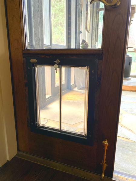 Custom size PlexiDor dark walnut door — interior