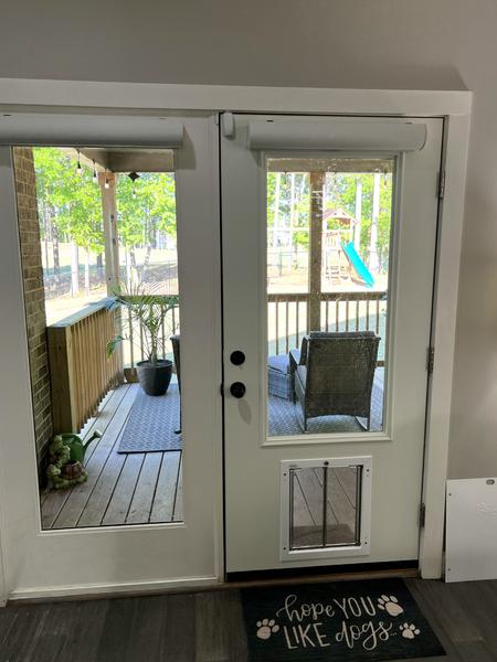 Custom panel French door — interior