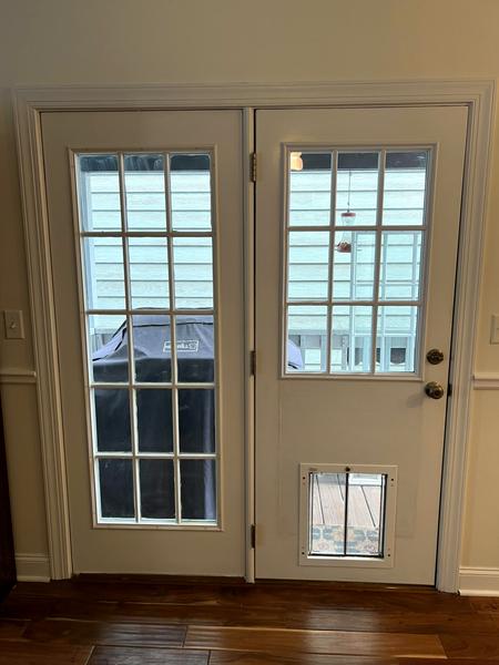 Custom panel French door grid — interior